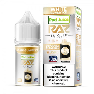 White Gummy Ice RAZ Salt E-liquid Nic 30ml 